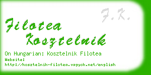 filotea kosztelnik business card